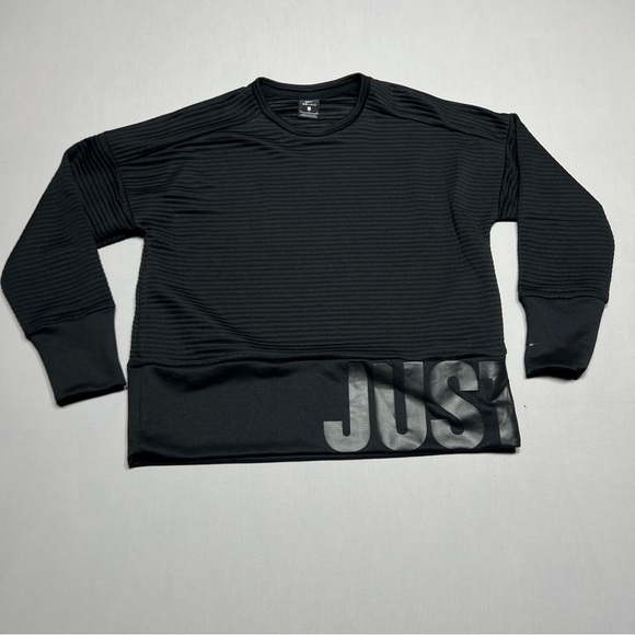 NIKE Black Dri-Fit Training Pullover Sweatshirt Crew Neck Sweater Top Size Small - Picture 1 of 10